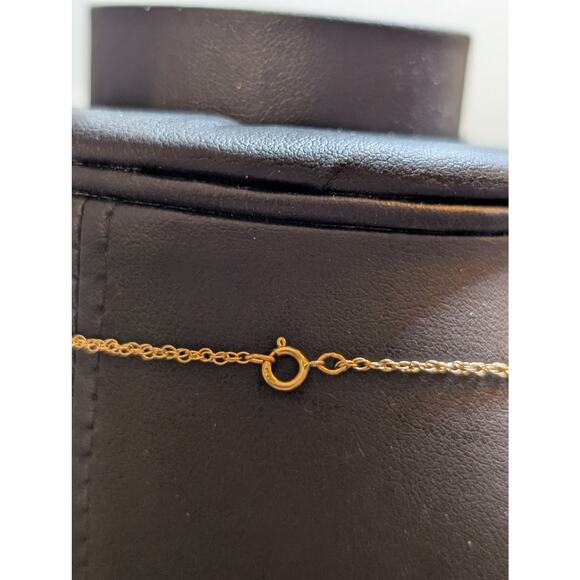 Lavender Jade Heart 14k Yellow Gold Pendant 18" Rope Chain Necklace - Picture 3 of 7